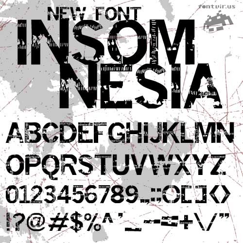 insomnesia font sample