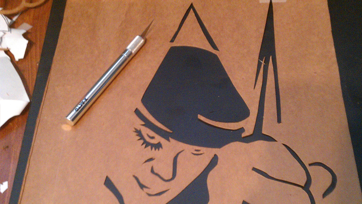 stencil graffiti - clockwork orange cut