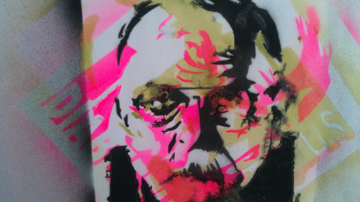 stencil graffiti - diabeetus random paint test